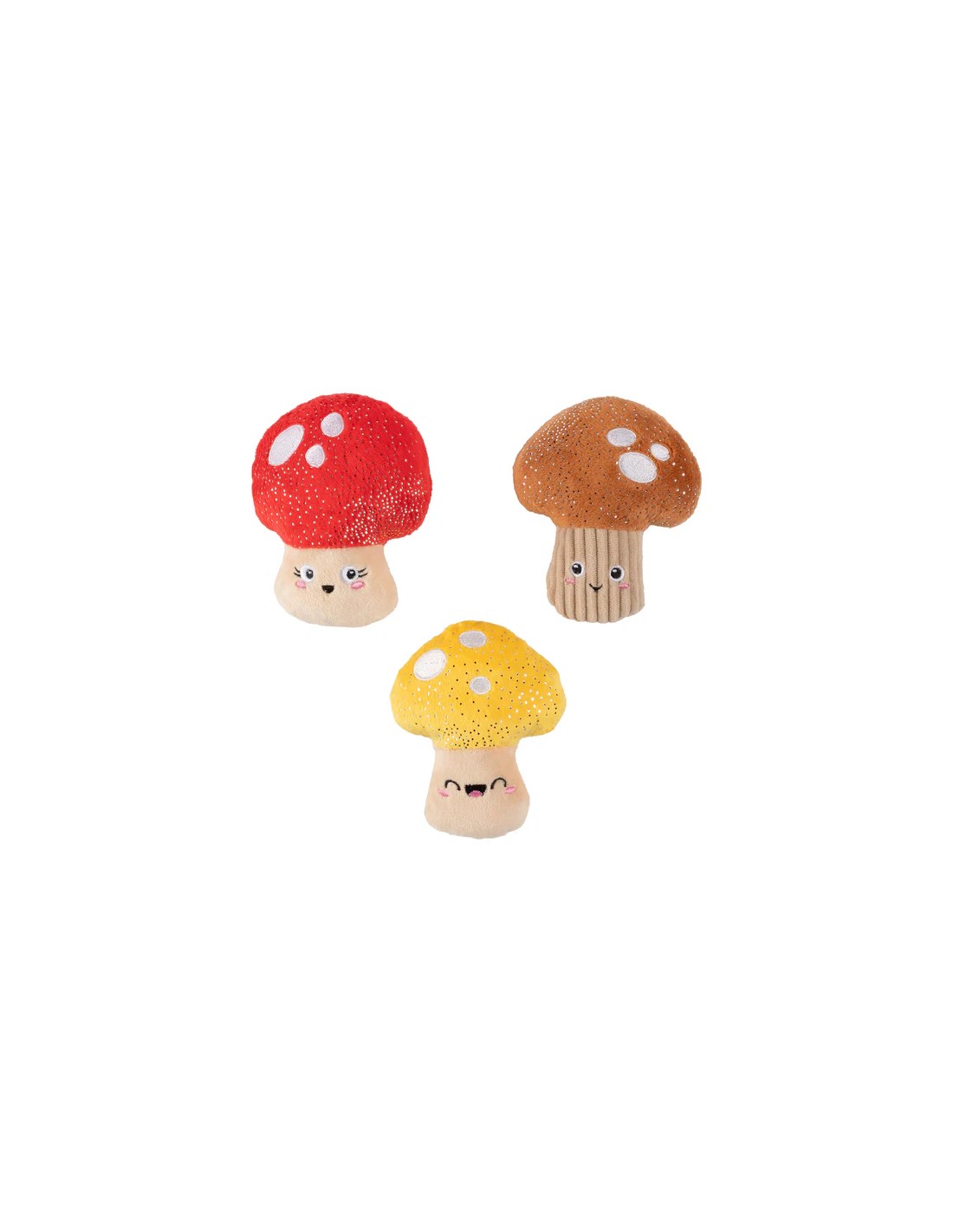 Hondenspeelgoed - Fringe - Shrooming 3Pcs Small Dog Toy