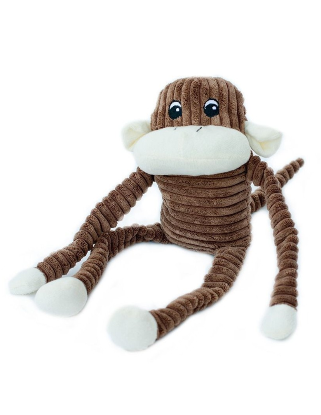 Hondenspeelgoed - ZippyPaws - Spencer Crinkle Monkey - Brown -Size - L