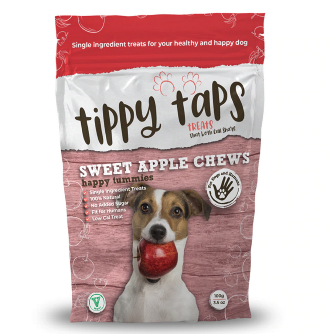 Hondensnack - Tippy Taps - Rode appel