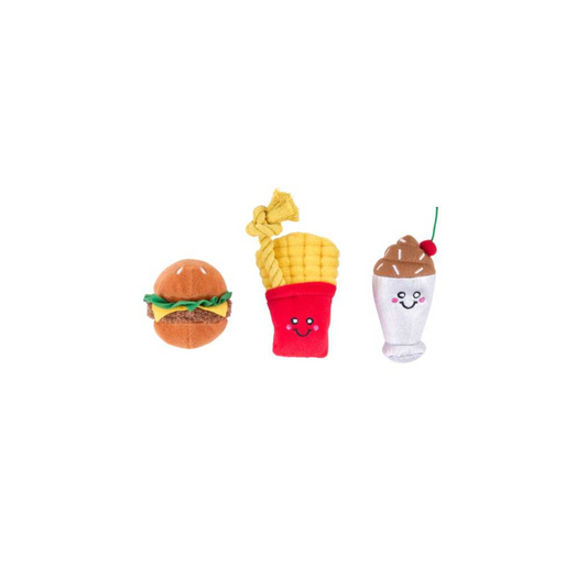 Hondenspeelgoed - Miniz 3-pack Fast Foods