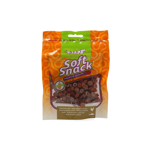 Hondensnack - Braaaf Soft Snack Sushi - Kip & Vis