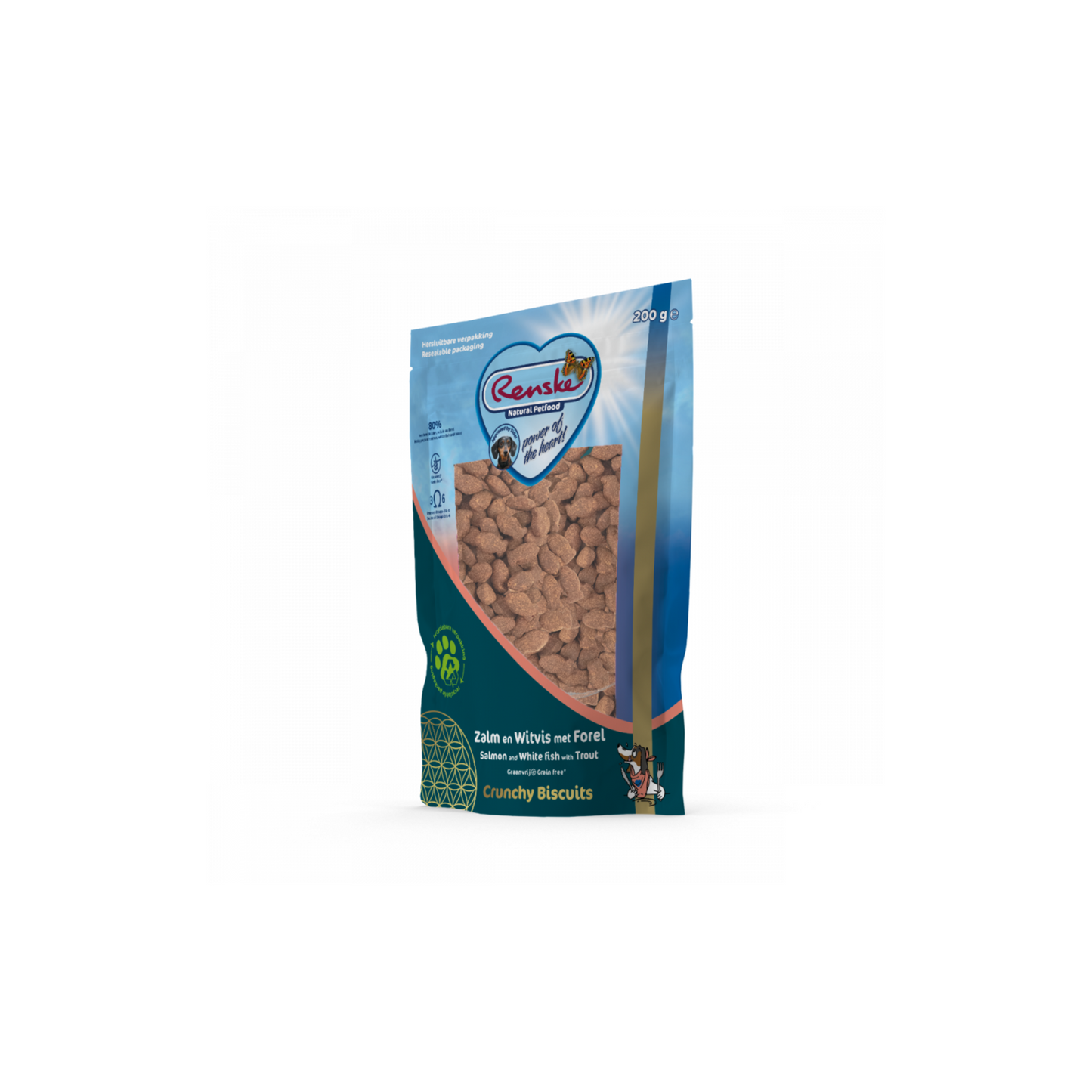 Hondensnacks - Renske - Gezonde Beloning Hond Crunchy Zalm en Witvis met Forel