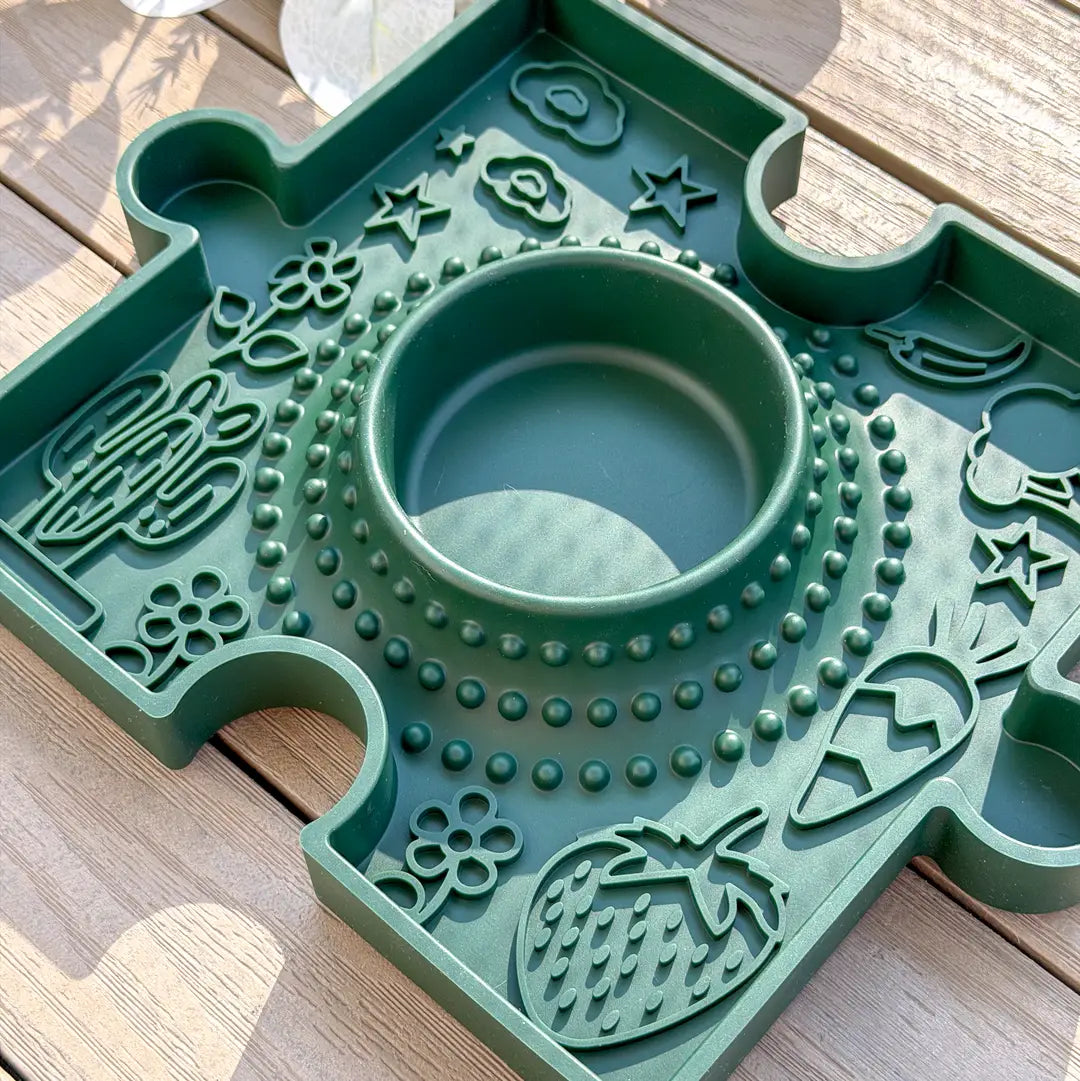 Doggotique - Puzzle Slow Bowl Garden - Roze, Groen en Blauw