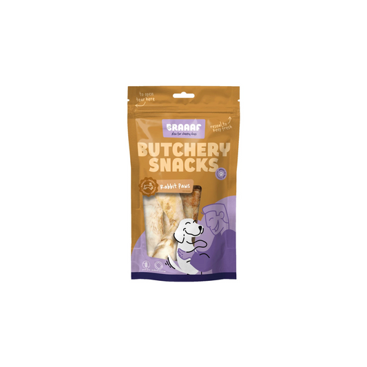 Hondensnack - Braaaf Butchery Snacks Konijnenpootjes 100 g