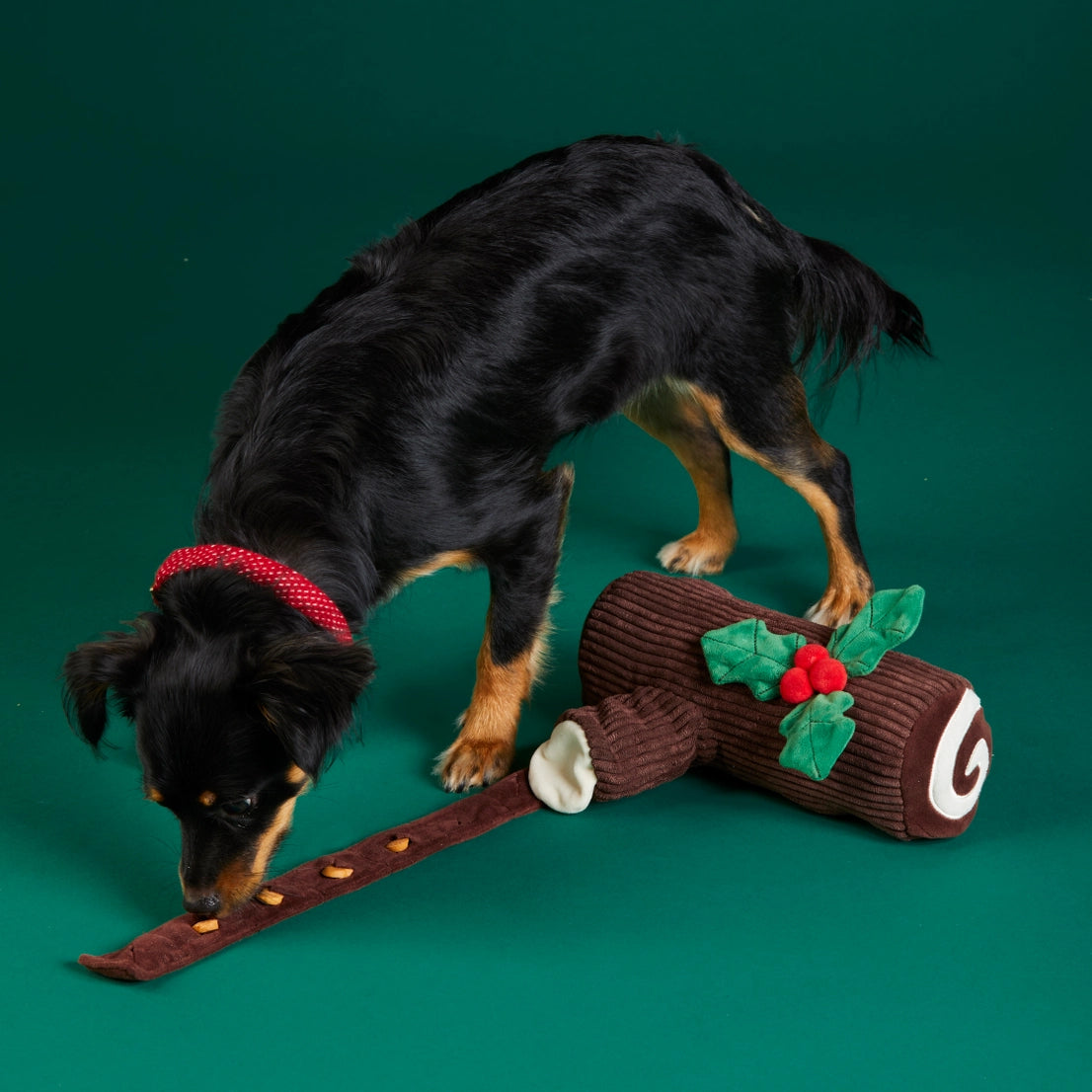 Kerst hondenspeelgoed - Foggy Dog - Yule log