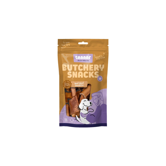 Hondensnack - Braaaf Butchery Snacks Runderkophuid stukjes 150 g