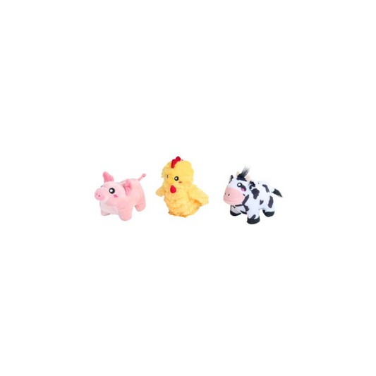 Hondenspeelgoed - Miniz 3-pack Barnyards Friends