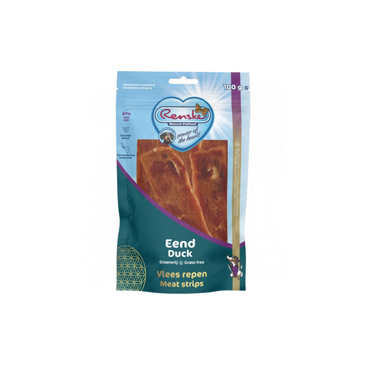 Vleesstrips voor honden - eend