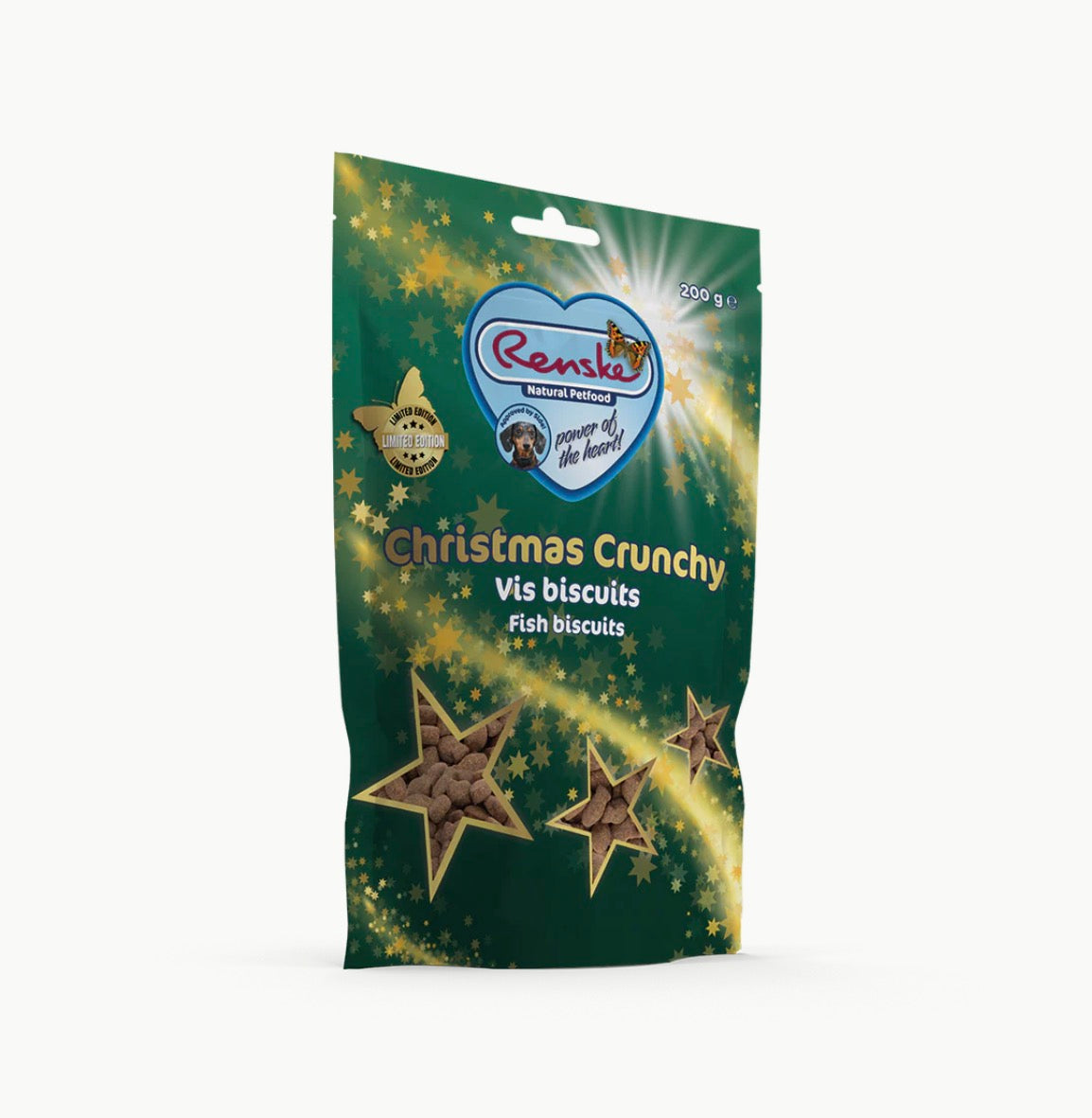 Renske Kerst Crunchy voor de hond Vis Biscuits 200 gram
