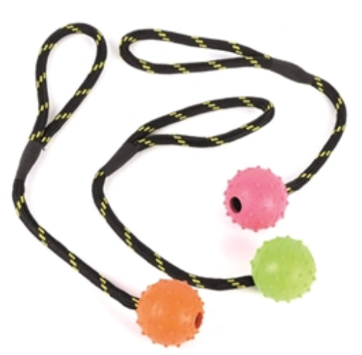 Sterk hondenspeelgoed en waterspeelgoed - Happy Pet Tough Toys Floater Rubber Bal Touw