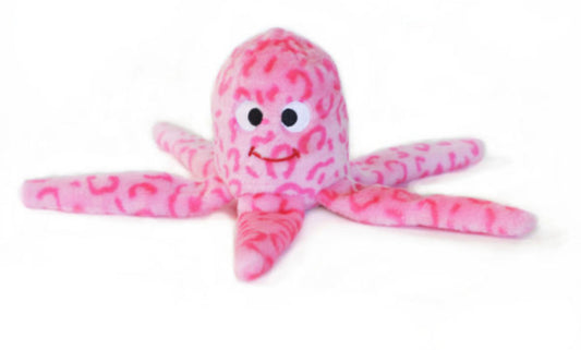 Hondenknuffel/speelgoed roze octopus - Floppy Jelly