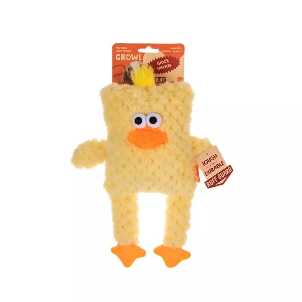 (Sterk) hondenspeelgoed - Growl - Block Heads Cheepers het Kuikentje