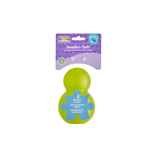 Intelligentie speelgoed voor honden - Outward Hound - Double-Tuff L Groen