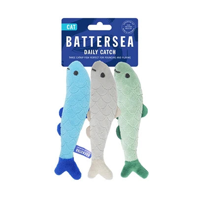 Kattenspeelgoed - Battersea daily catch visjes 15X4 CM 3 ST