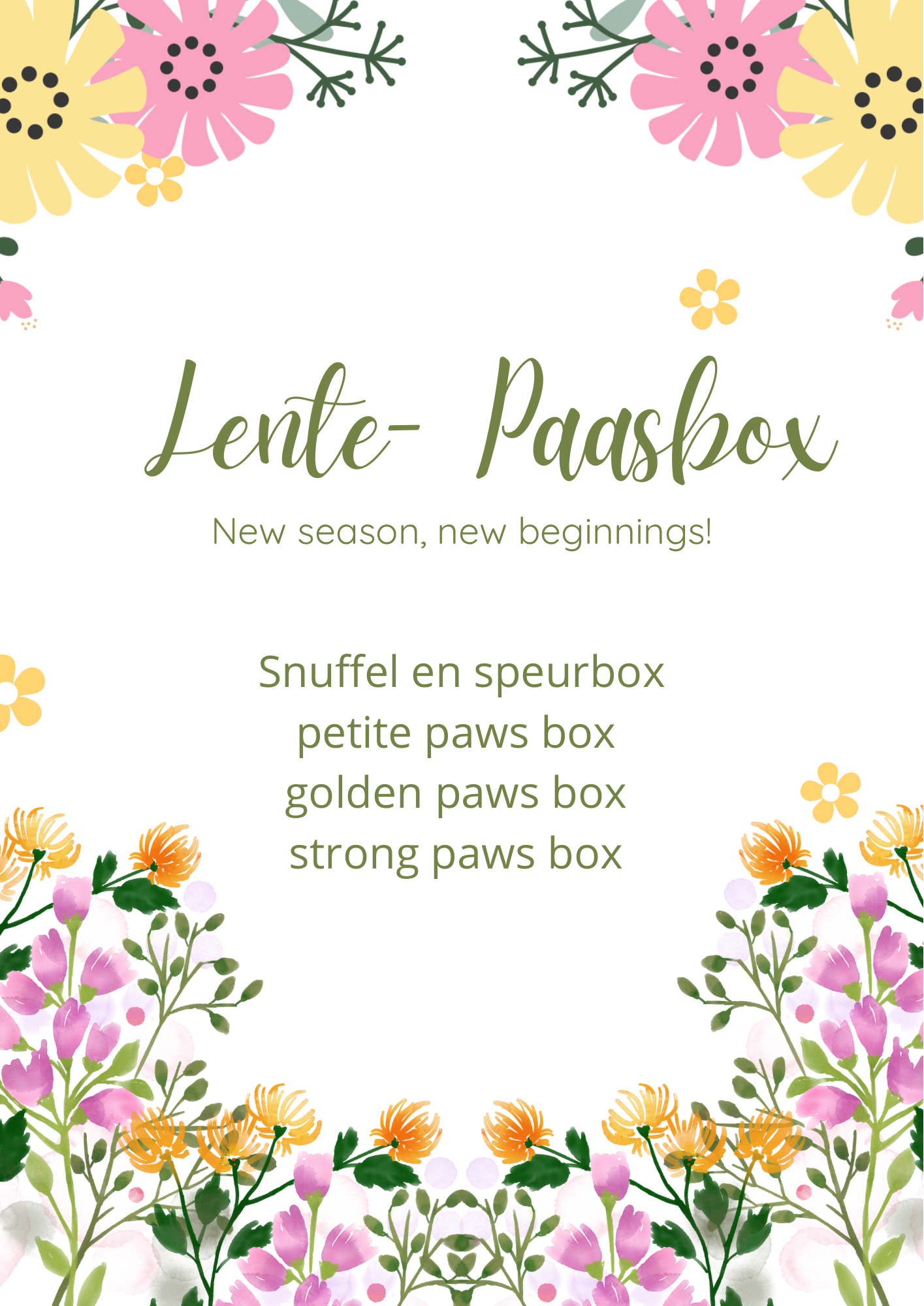 Lente - Paasbox  Gouden pootjes