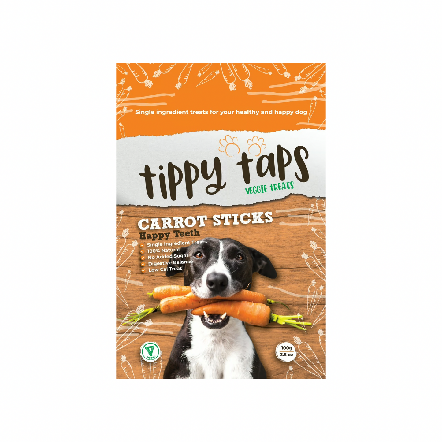 Hondensnack - Tippy Taps - Snack Wortel
