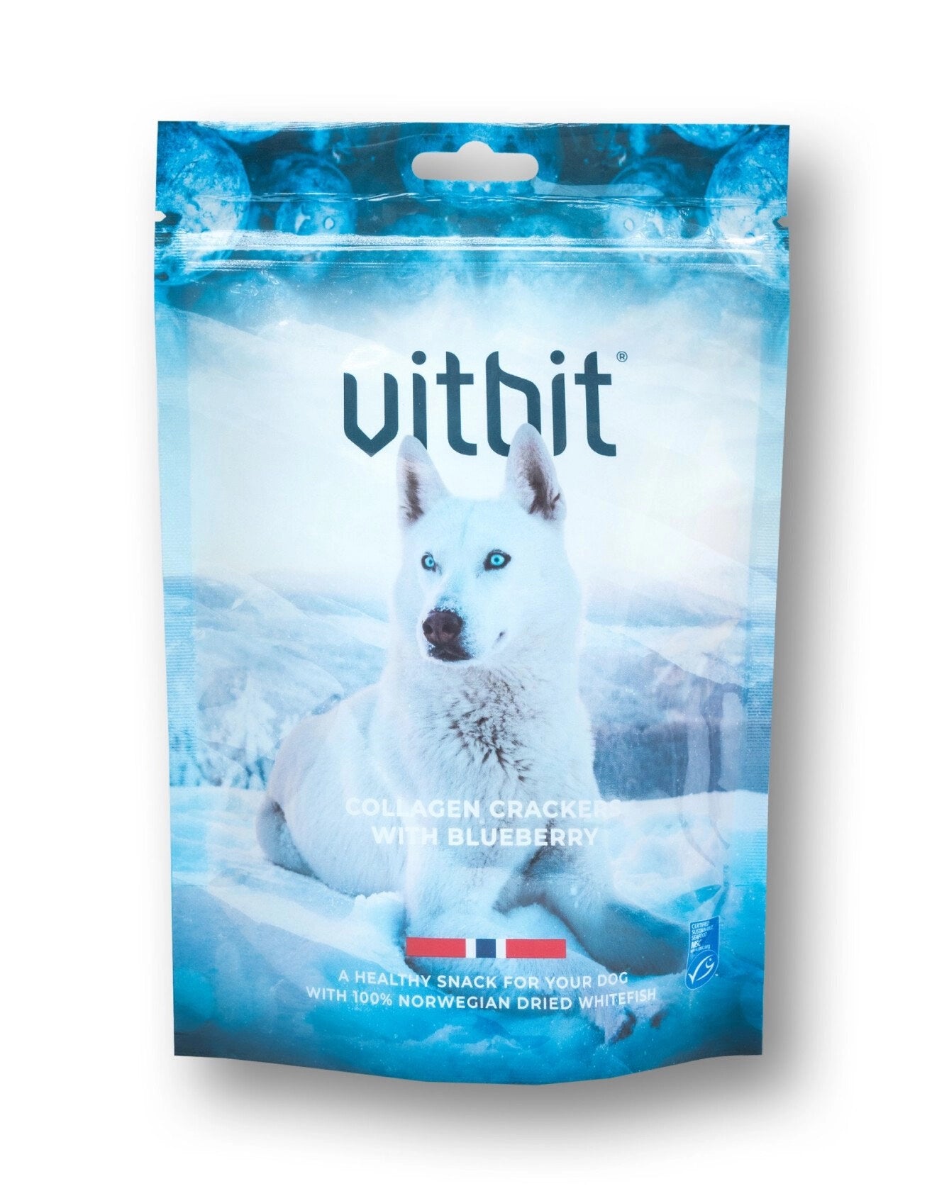 Vitbit - hondensnack Collageen chips met blauwe bessen