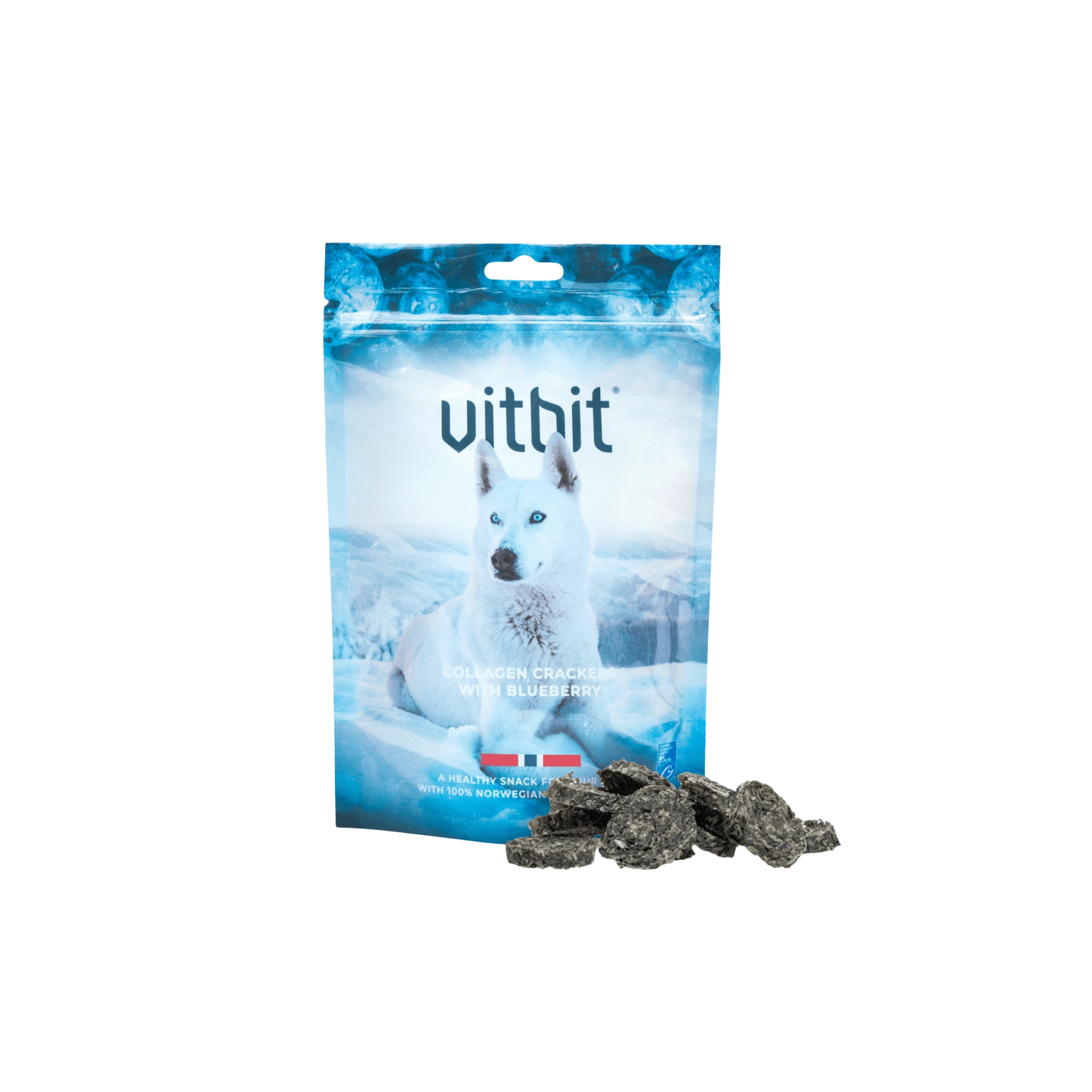 Vitbit - hondensnack Collageen chips met blauwe bessen