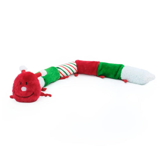 Kerst hondenspeelgoed - Holiday Caterpillar Deluxe