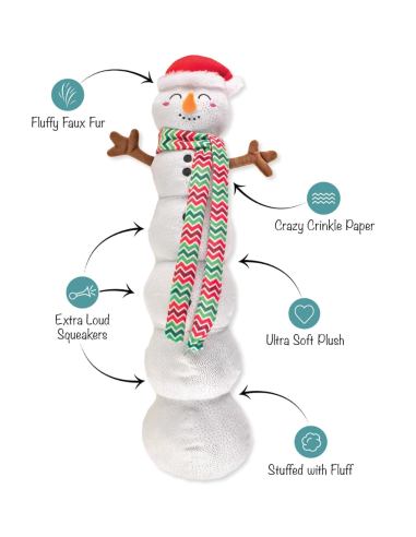 Hondenspeelgoed - Fringe - Snowball Party Large Plush Dog Toy