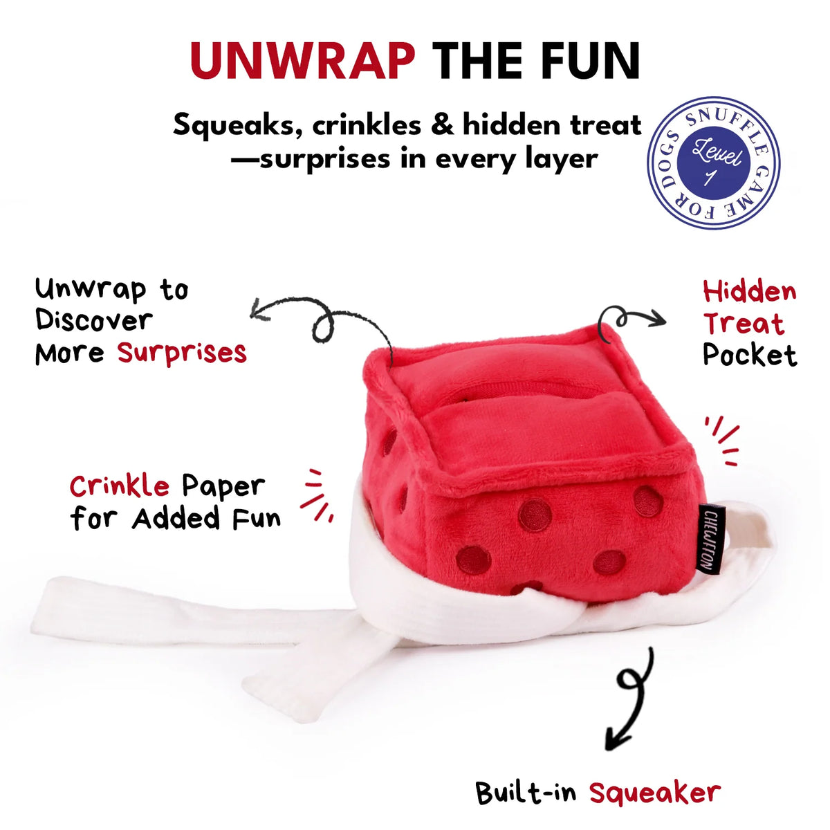 Snuffelspeelgoed voor honden - Chewffon - Cadeaudoos