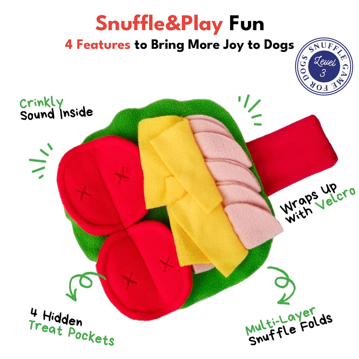 Snuffelspeelgoed voor honden - Chewffon - Burrito