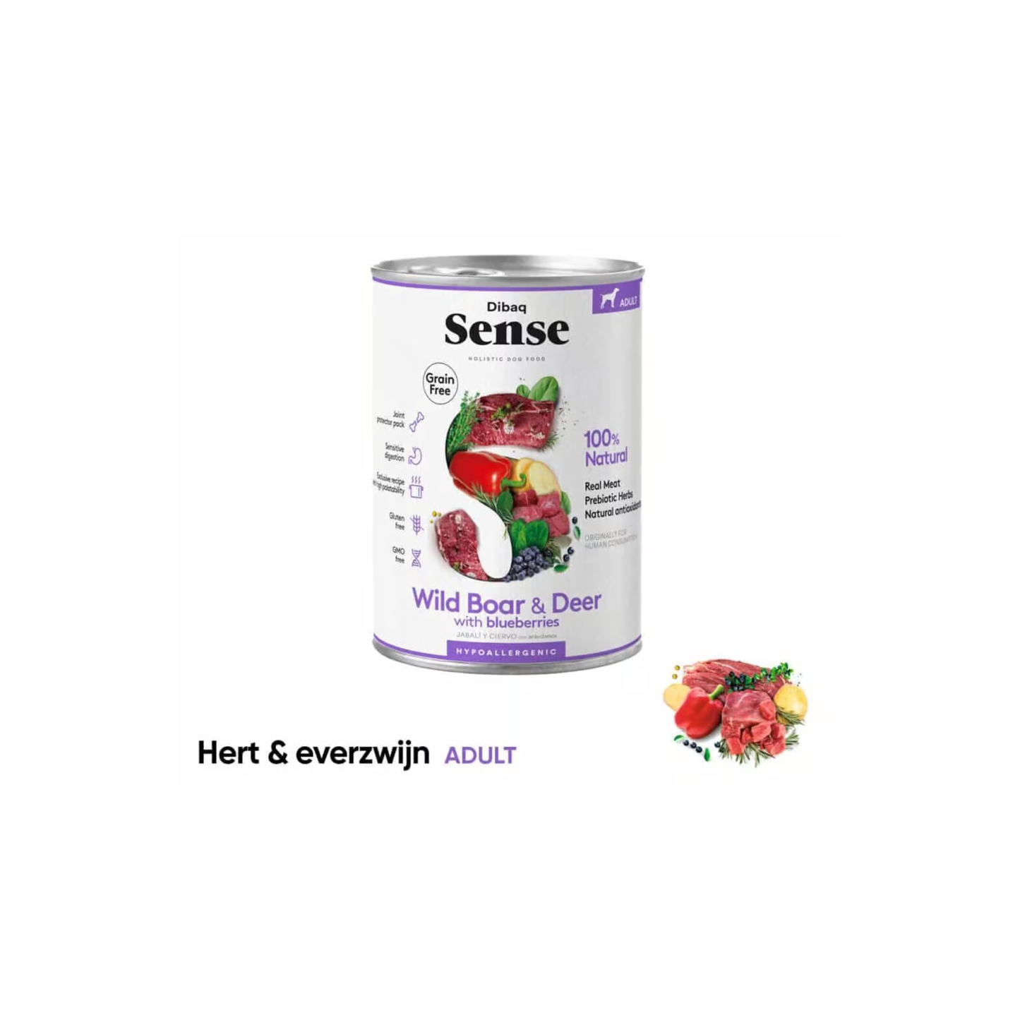 Dibaq Sense Nat Hondenvoer – Wild zwijn & Hert