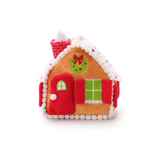 Kerst hondenspeelgoed - Foggy Dog - Gingerbread huis