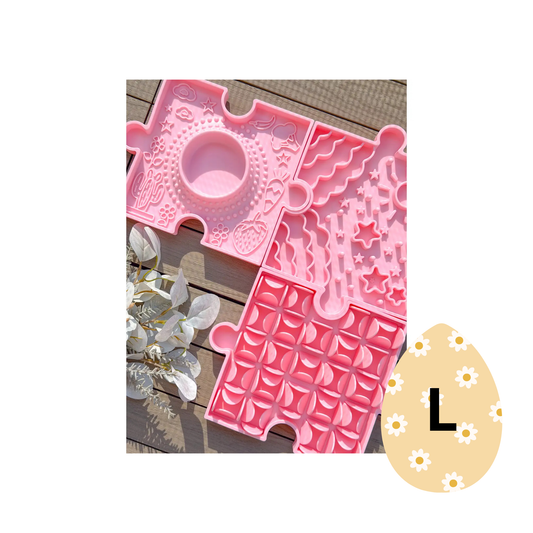 Doggotique - Puzzle Slow Bowl - Roze, Groen en Blauw