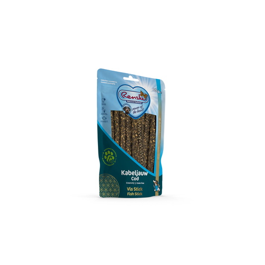 Snack voor honden - Renske - Gezonde Beloning Vis Sticks- Kabeljauw