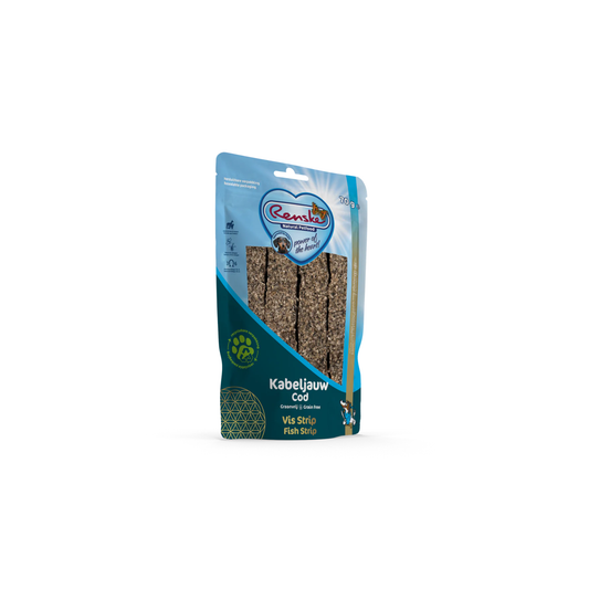 Snack voor honden - Renske - Gezonde Beloning Vis Strip - Kabeljauw
