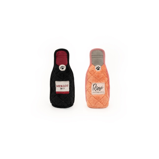 (Sterk) hondenspeelgoed - Z-Stitch Happy Hour Crusherz 2-pack Merlot and Rosé