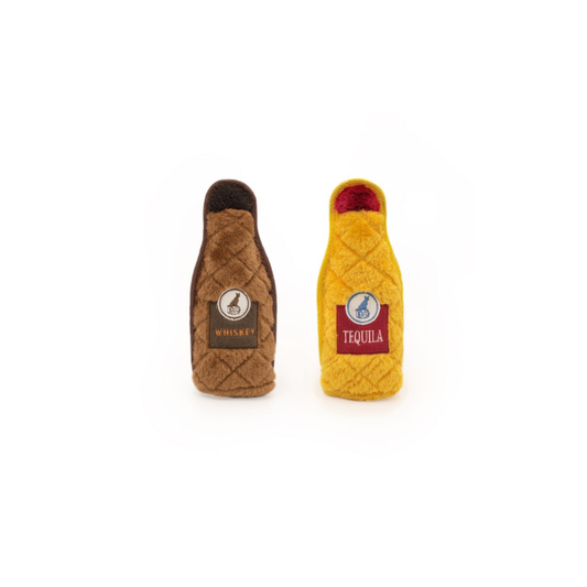 (Sterk) hondenspeelgoed - Z-Stitch Happy Hour Crusherz 2-pack Whiskey and Tequila