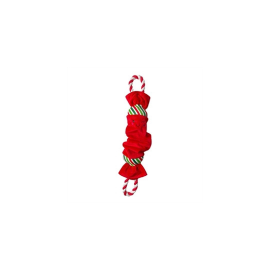 Kerst hondenspeelgoed - Happy Pet Top N Tail Ropee Christmas Cracker