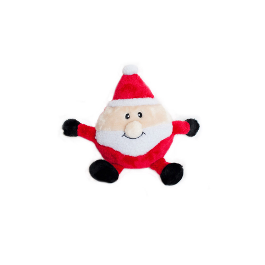 Kerst hondenspeelgoed - Holiday Brainey Santa