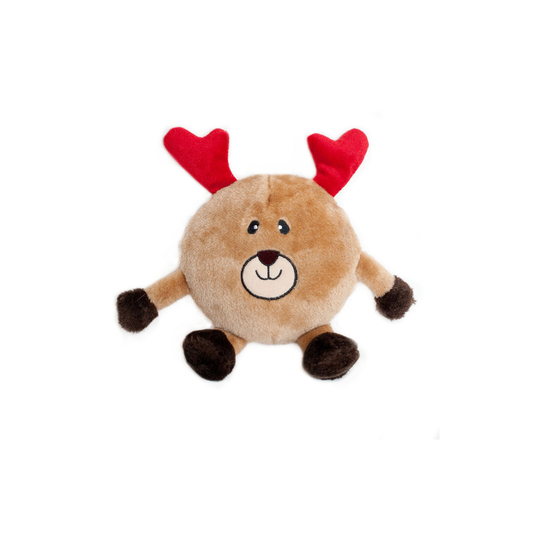 Kerst hondenspeelgoed - Holiday Brainey Reindeer