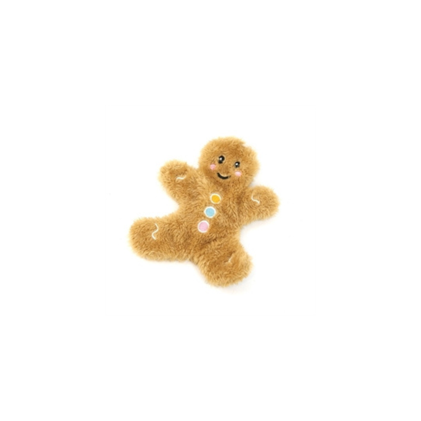 Kerst hondenspeelgoed - Happy Pet - Gemberkoekman zonder vulling met knisper