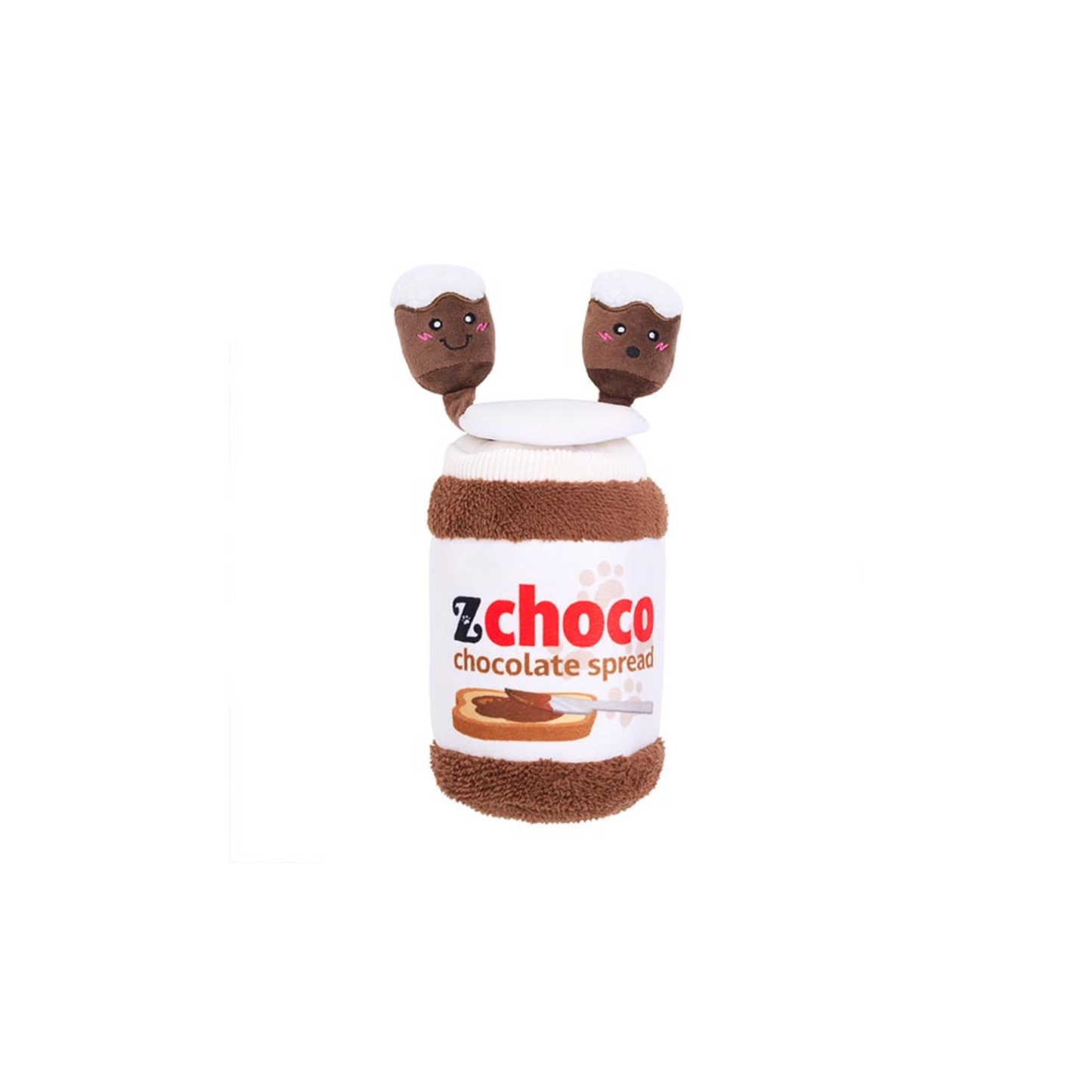 Hondenspeelgoed - Zippy Paws - Bungee Burrow – Chocolate Spread Jar