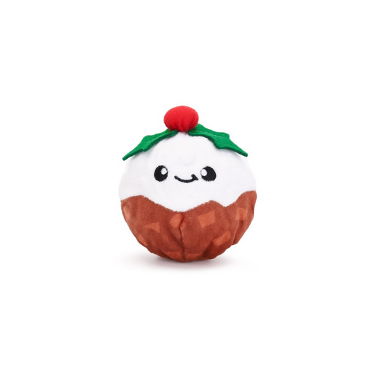 Kerst hondenspeelgoed - HugSmart - Happy Woofmas – Christmas Pudding Ball