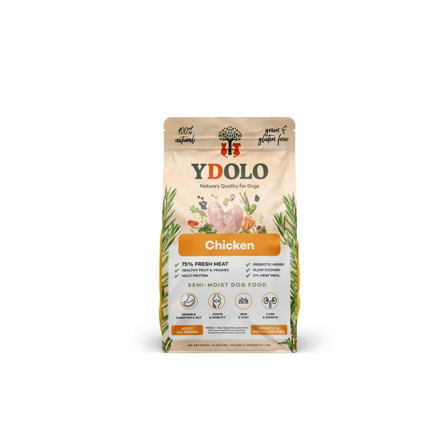 Hondenvoer - YDOLO - Chicken Semi Moist brokken