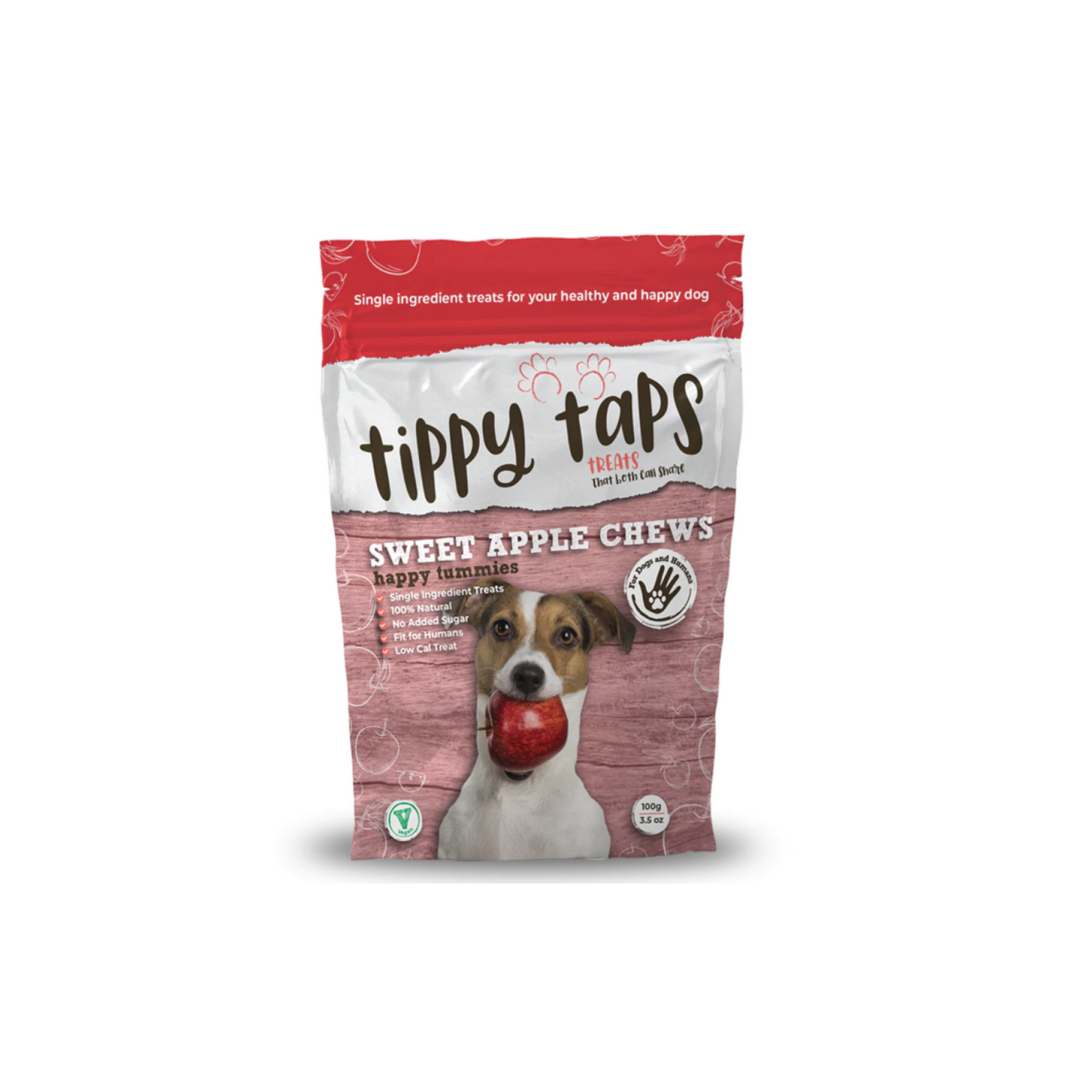 Hondensnack - Tippy Taps - Rode appel