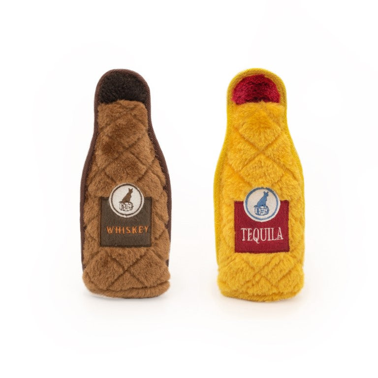 (Sterk) hondenspeelgoed - Z-Stitch Happy Hour Crusherz 2-pack Whiskey and Tequila