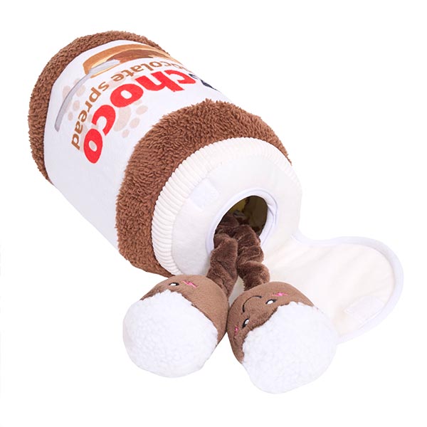 Hondenspeelgoed - Zippy Paws - Bungee Burrow – Chocolate Spread Jar