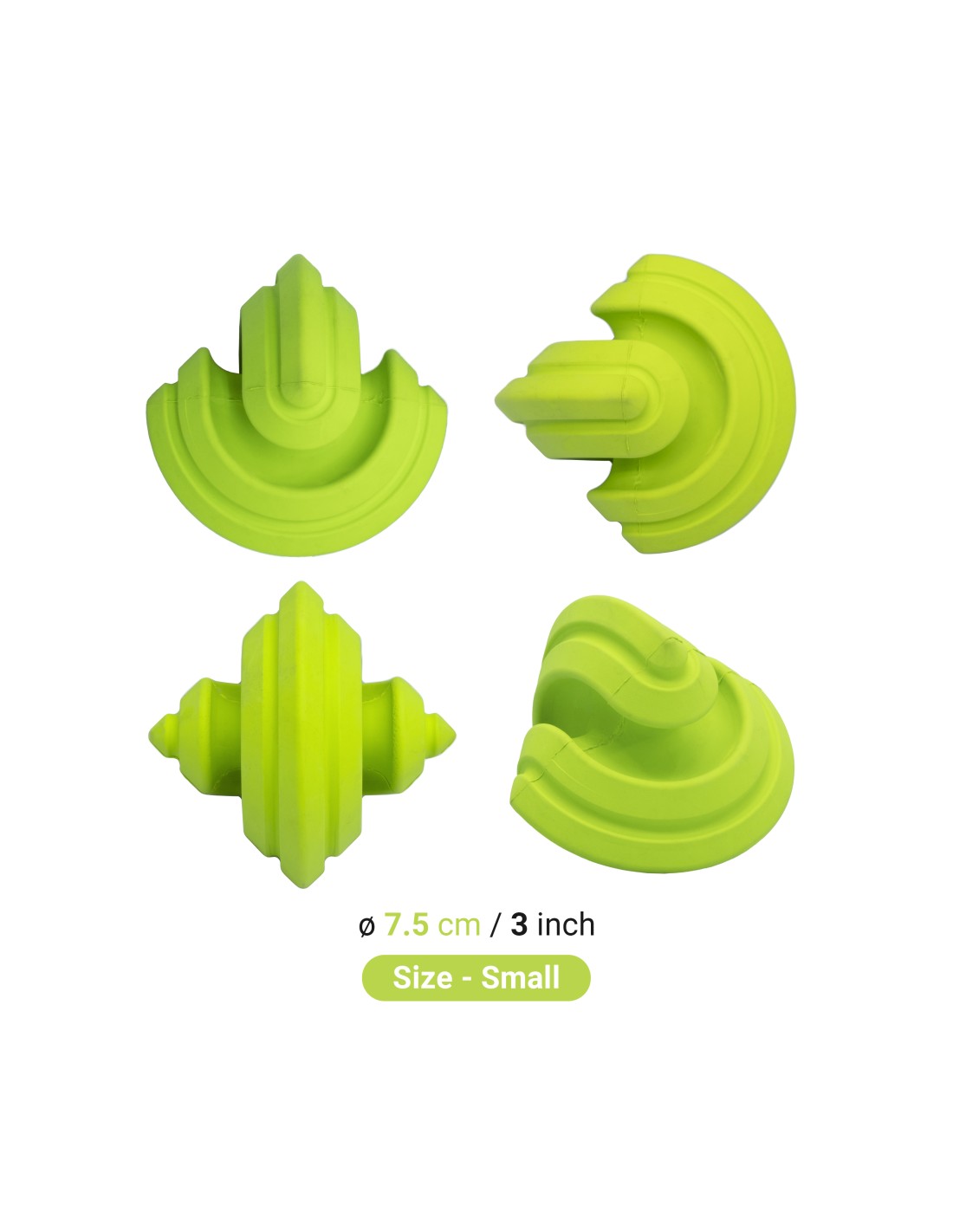 Chewtastic Geometrics Natural Rubber - Groen