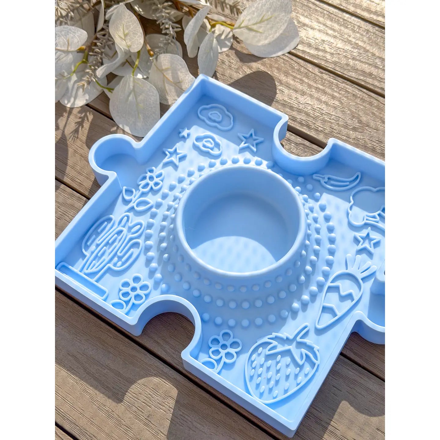 Doggotique - Puzzle Slow Bowl Garden - Roze, Groen en Blauw