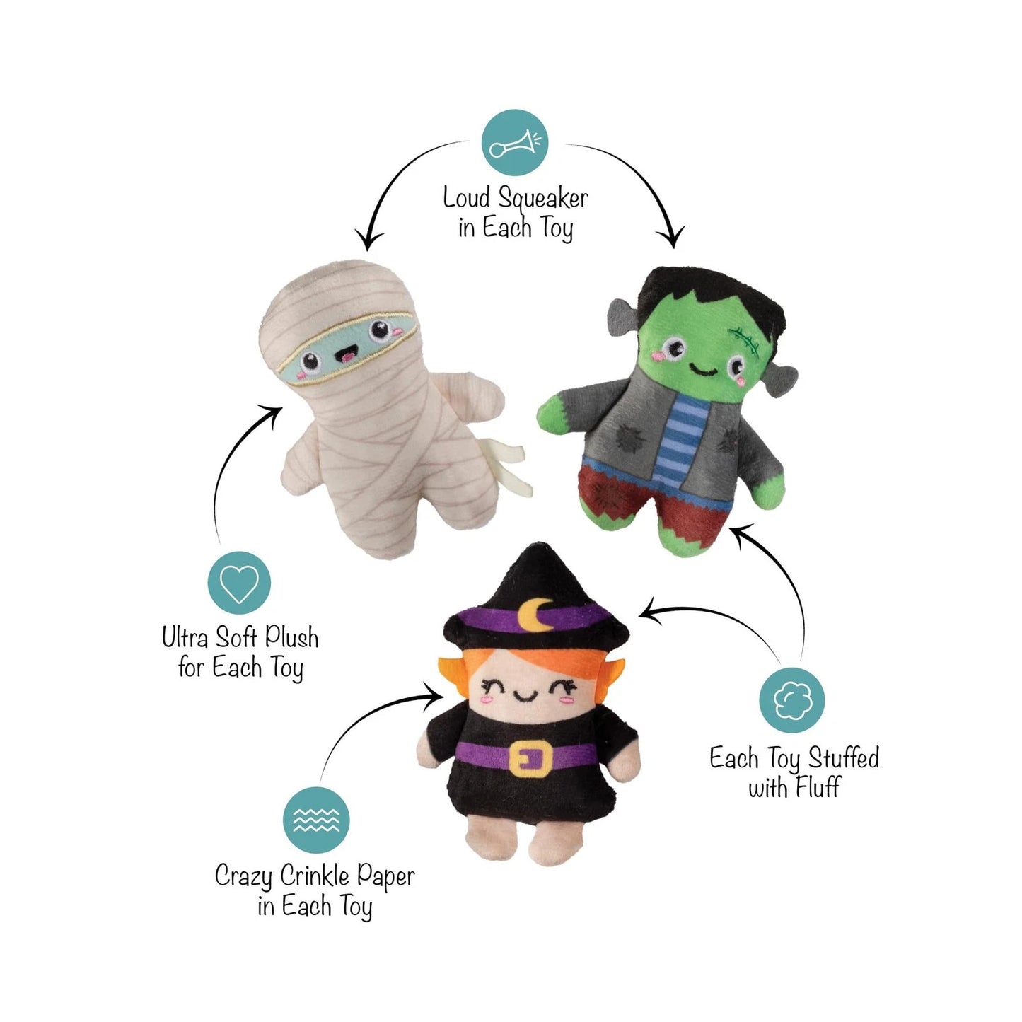 Hondenspeelgoed- Fringe Studio Pet Toy - Ghouls Wanna Have Fun